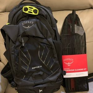 Osprey Raptor 14 Hydration Bag + Osprey Cleaning Kit NEW